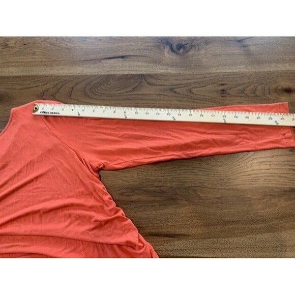 Soft Surroundings  MED Orange Tunic Top Boat Neck Coastal Core Beachy Travel - Picture 12 of 13